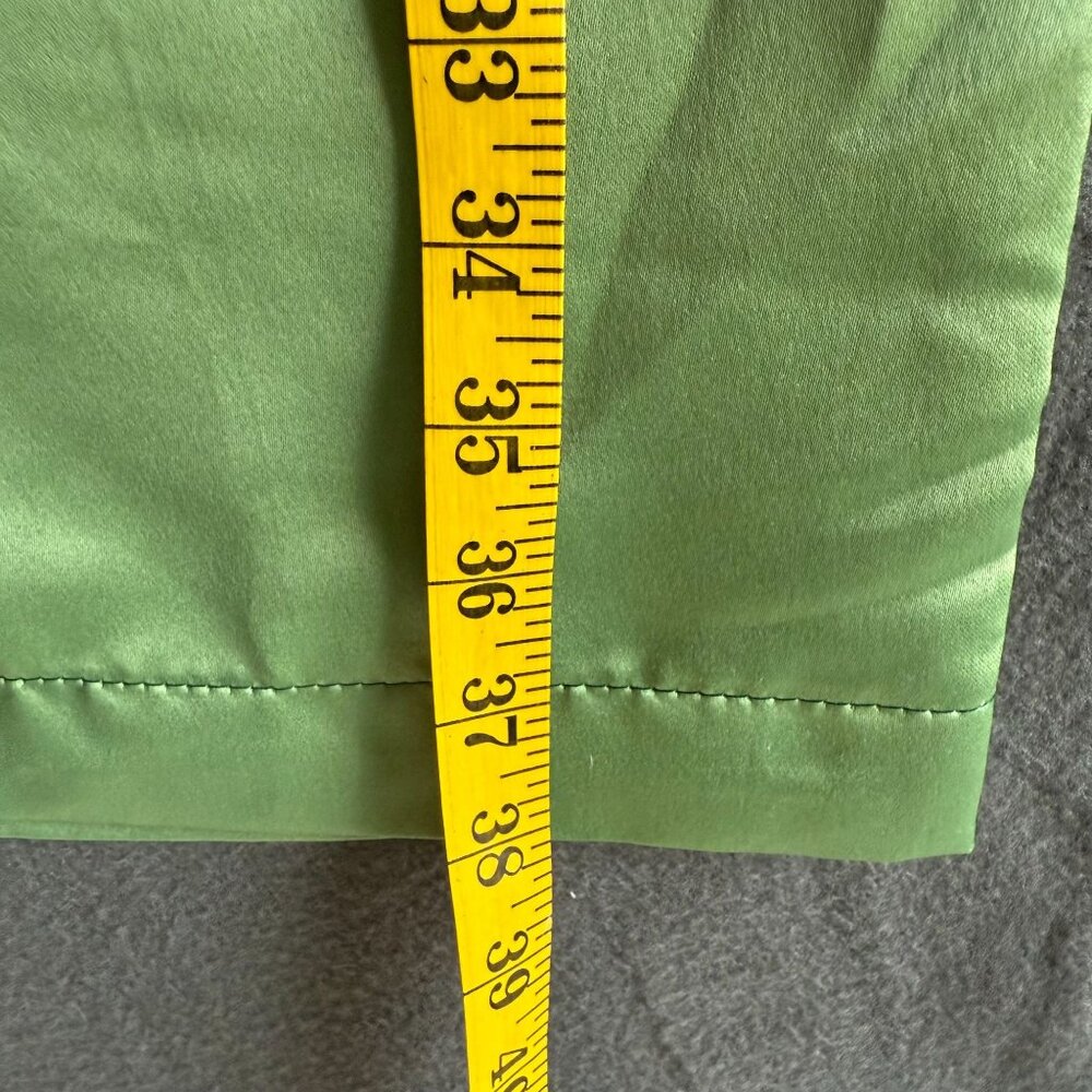NWT Missguided Pleated Wide Leg Cropped Pants Women's Shiny 8 Green Pockets - Picture 7 of 12